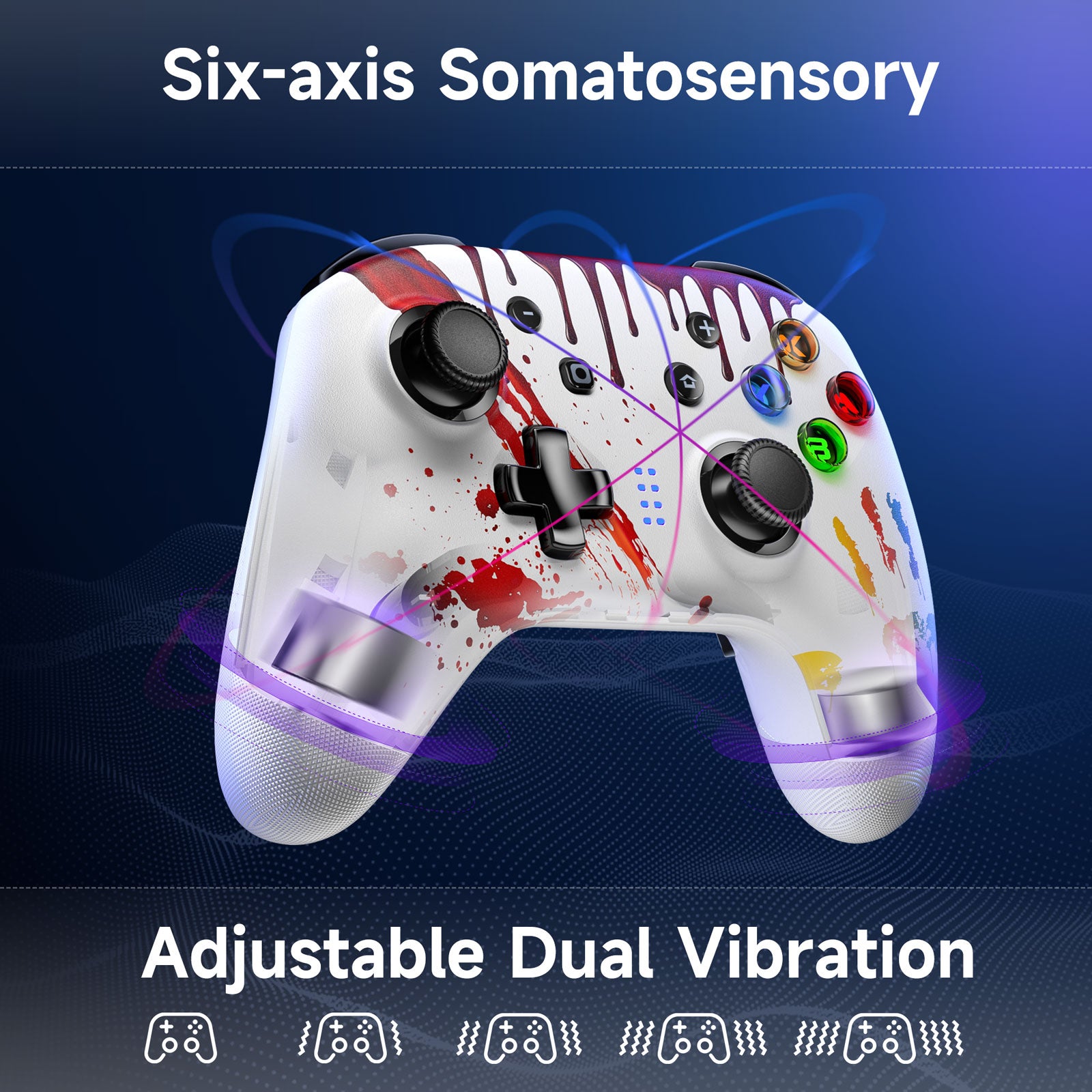 EASYSMX ESM-9124 Pro Wireless Gaming Controller Hall Effect Gamepad for Nintendo Switch / PC Windows EASYSMX ESM-9124 Pro Wireless Gaming Controller Hall Effect Gamepad for Nintendo Switch / PC Windows